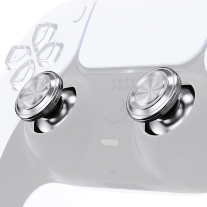 eXtremeRate Retail Custom Silver Metal Thumbsticks for ps5 Controller, Replacement Aluminum Analog Stick Joystick for ps4 Controller - Controller NOT Included - JPFC002