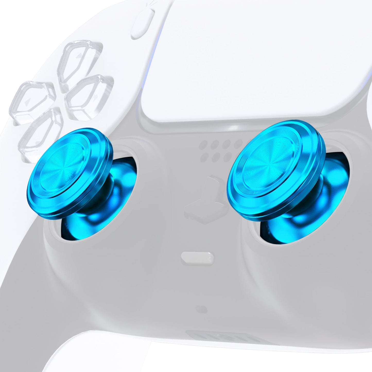 eXtremeRate Retail Custom Blue Metal Thumbsticks for ps5 Controller, Replacement Aluminum Analog Stick Joystick for ps4 Controller - Controller NOT Included - JPFC004