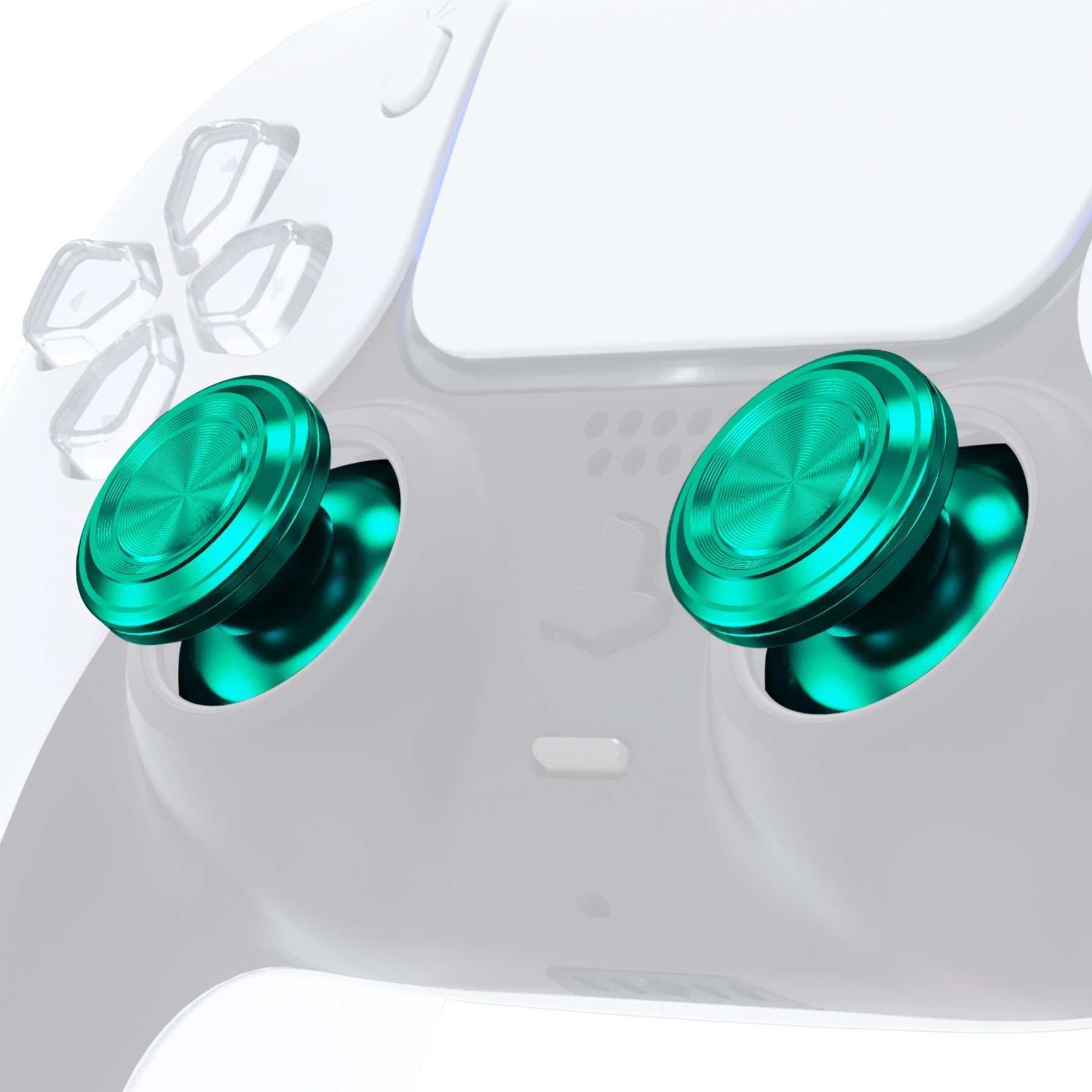 eXtremeRate Retail Custom Green Metal Thumbsticks for ps5 Controller, Replacement Aluminum Analog Stick Joystick for ps4 Controller - Controller NOT Included - JPFC006