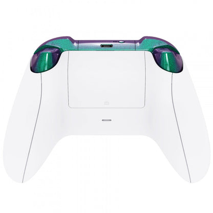 eXtremeRate Retail Chameleon Green Puple Replacement Buttons for Xbox Series S & Xbox Series X Controller, LB RB LT RT Bumpers Triggers D-pad ABXY Start Back Sync Share Keys for Xbox Series X/S Controller - JX3102