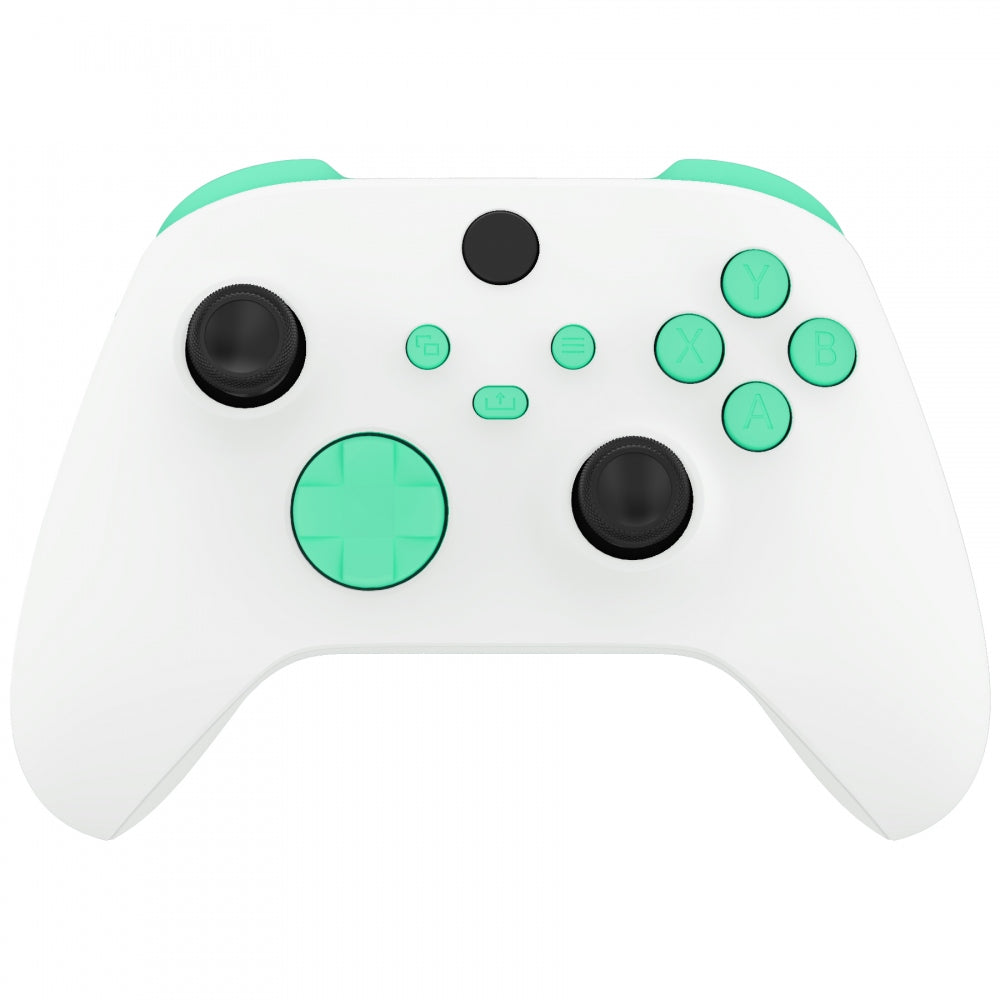 eXtremeRate Retail Mint Green Replacement Buttons for Xbox Series S & Xbox Series X Controller, LB RB LT RT Bumpers Triggers D-pad ABXY Start Back Sync Share Keys for Xbox Series X/S Controller - JX3114