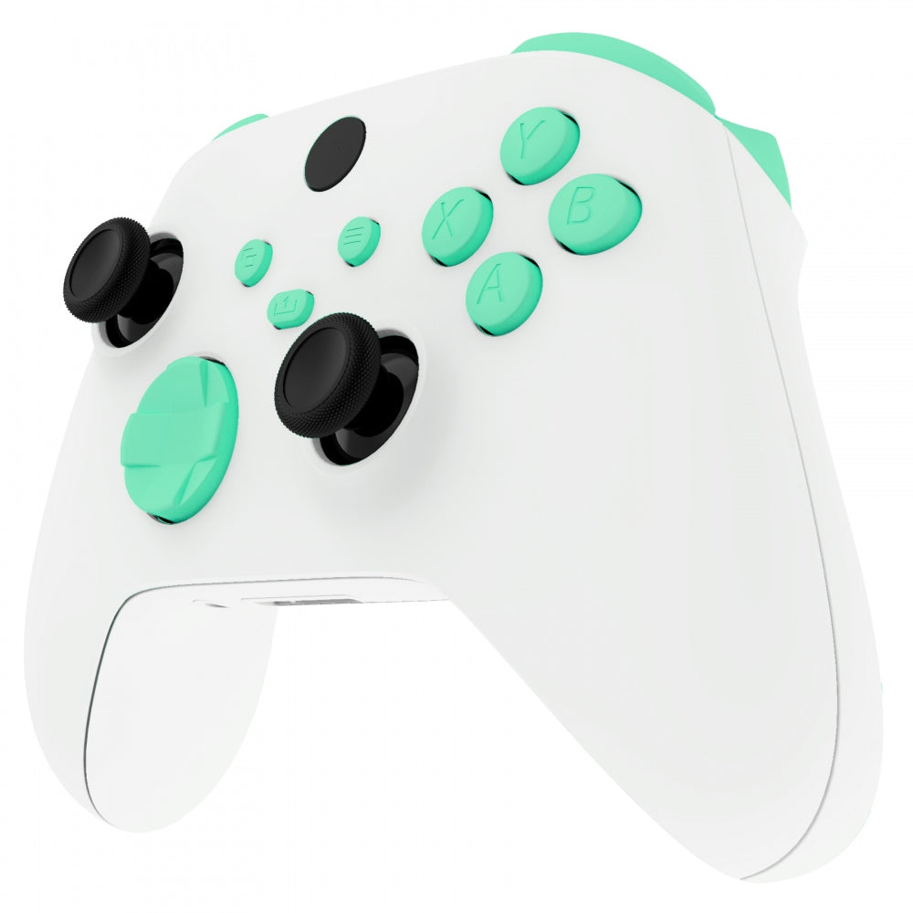 eXtremeRate Retail Mint Green Replacement Buttons for Xbox Series S & Xbox Series X Controller, LB RB LT RT Bumpers Triggers D-pad ABXY Start Back Sync Share Keys for Xbox Series X/S Controller - JX3114