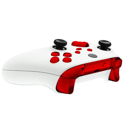 eXtremeRate Retail Chrome Red Replacement Buttons for Xbox Series S & Xbox Series X Controller, LB RB LT RT Bumpers Triggers D-pad ABXY Start Back Sync Share Keys for Xbox Series X/S Controller  - JX3203