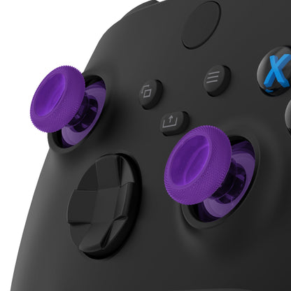 eXtremeRate Retail Clear Atomic Purple Replacement Thumbsticks for Xbox Series X/S Controller, for Xbox One Standard Controller Analog Stick, Custom Joystick for Xbox One X/S, for Xbox One Elite Controller - JX3426