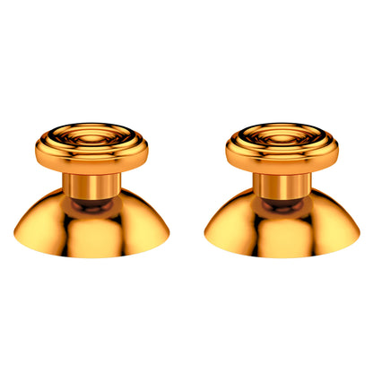 eXtremeRate Retail eXtremeRate Custom Gold Metal Thumbsticks for Xbox Series X/S Controller, Concentric Circles Aluminum Alloy Analog Stick for Xbox One S/X, Replacement Joystick for Xbox One Standard Elite Controller - JX3C001