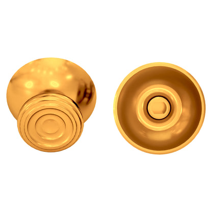 eXtremeRate Retail eXtremeRate Custom Gold Metal Thumbsticks for Xbox Series X/S Controller, Concentric Circles Aluminum Alloy Analog Stick for Xbox One S/X, Replacement Joystick for Xbox One Standard Elite Controller - JX3C001