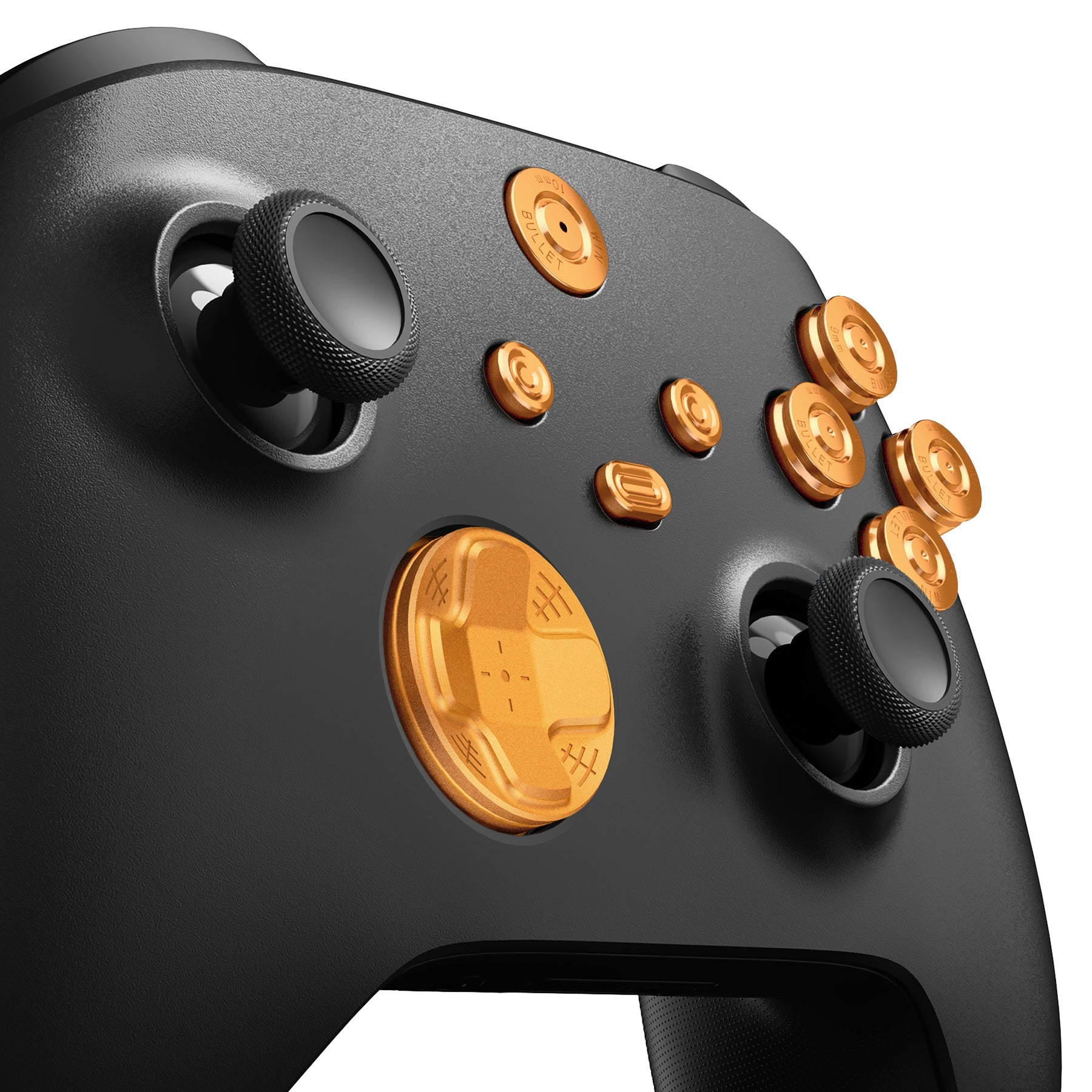 eXtremeRate Retail eXtremeRate 9 in 1 Custom Gold Metal Buttons for Xbox Series X/S Controller, Replacement Aluminum Alloy Dpad Start Back Share Button, Home ABXY Bullet Buttons for Xbox Core Controller - JX3D001