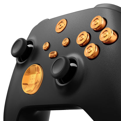 eXtremeRate Retail eXtremeRate 9 in 1 Custom Gold Metal Buttons for Xbox Series X/S Controller, Replacement Aluminum Alloy Dpad Start Back Share Button, Home ABXY Bullet Buttons for Xbox Core Controller - JX3D001