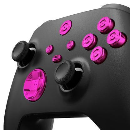 eXtremeRate Retail eXtremeRate 9 in 1 Custom Purple Metal Buttons for Xbox Series X/S Controller, Replacement Aluminum Alloy Dpad Start Back Share Button, Home ABXY Bullet Buttons for Xbox Core Controller - JX3D005