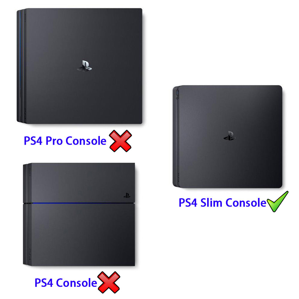 eXtremeRate Retail Exclusive Designed Waterproof Dust Proof Cover for ps4 Slim Console - JYP4S0003GC