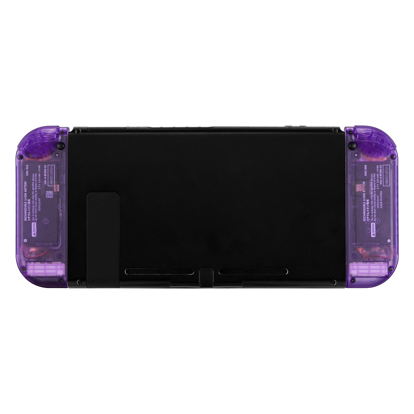 eXtremeRate Retail Clear Atomic Purple Joycon Handheld Controller Housing (D-Pad Version) with Full Set Buttons, DIY Replacement Shell Case for NS Switch JoyCon & OLED JoyCon - Console Shell NOT Included - JZM505