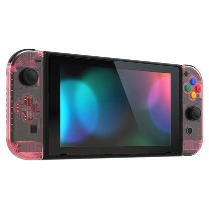 eXtremeRate Retail Cherry Pink Joycon Handheld Controller Housing (D-Pad Version) with Full Set Buttons, DIY Replacement Shell Case for NS Switch JoyCon & OLED JoyCon - Console Shell NOT Included - JZM509