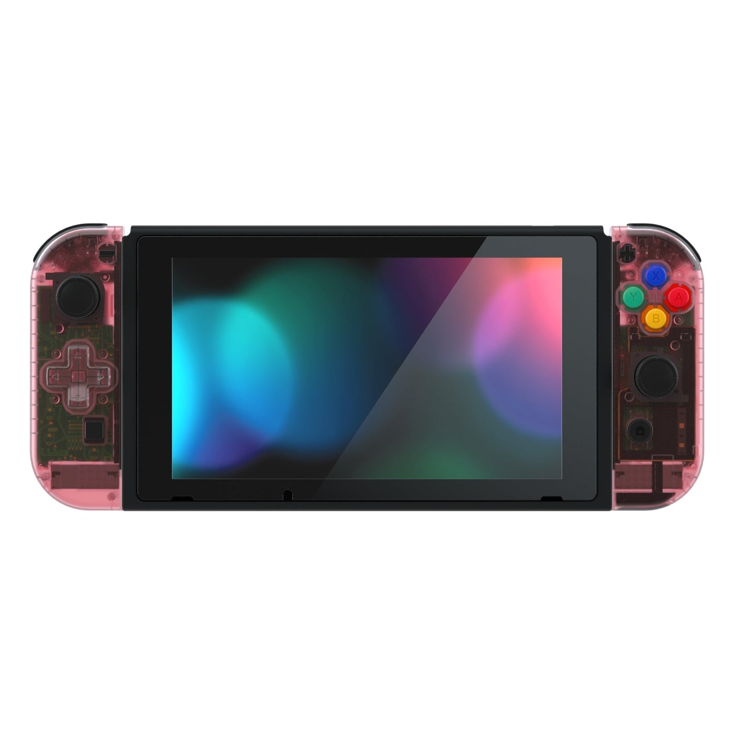 eXtremeRate Retail Cherry Pink Joycon Handheld Controller Housing (D-Pad Version) with Full Set Buttons, DIY Replacement Shell Case for NS Switch JoyCon & OLED JoyCon - Console Shell NOT Included - JZM509