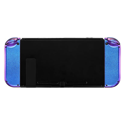 eXtremeRate Retail Chameleon Purple Blue Joycon Handheld Controller Housing (D-Pad Version) with Full Set Buttons, DIY Replacement Shell Case for NS Switch JoyCon & OLED JoyCon - Console Shell NOT Included - JZP301