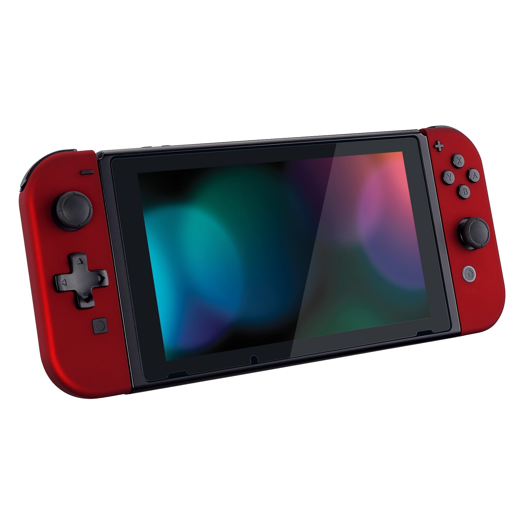 eXtremeRate Retail Soft Touch Red Joycon Handheld Controller Housing (D-Pad Version) with Full Set Buttons, DIY Replacement Shell Case for NS Switch JoyCon & OLED JoyCon - Console Shell NOT Included - JZP302