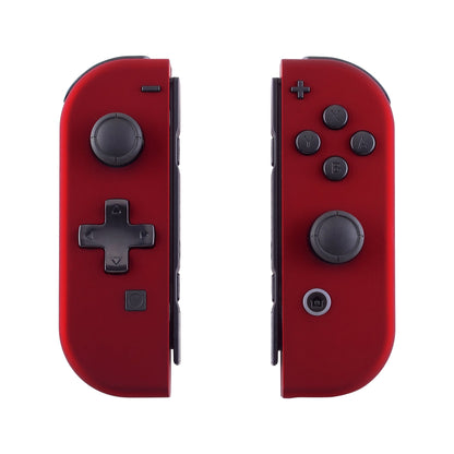 eXtremeRate Retail Soft Touch Red Joycon Handheld Controller Housing (D-Pad Version) with Full Set Buttons, DIY Replacement Shell Case for NS Switch JoyCon & OLED JoyCon - Console Shell NOT Included - JZP302