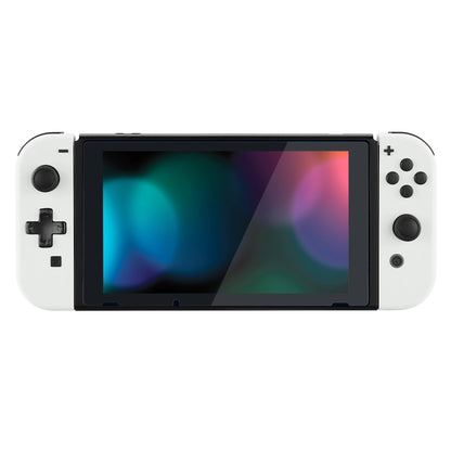 eXtremeRate Retail Soft Touch White Joycon Handheld Controller Housing (D-Pad Version) with Full Set Buttons, DIY Replacement Shell Case for NS Switch JoyCon & OLED JoyCon - Console Shell NOT Included - JZP303