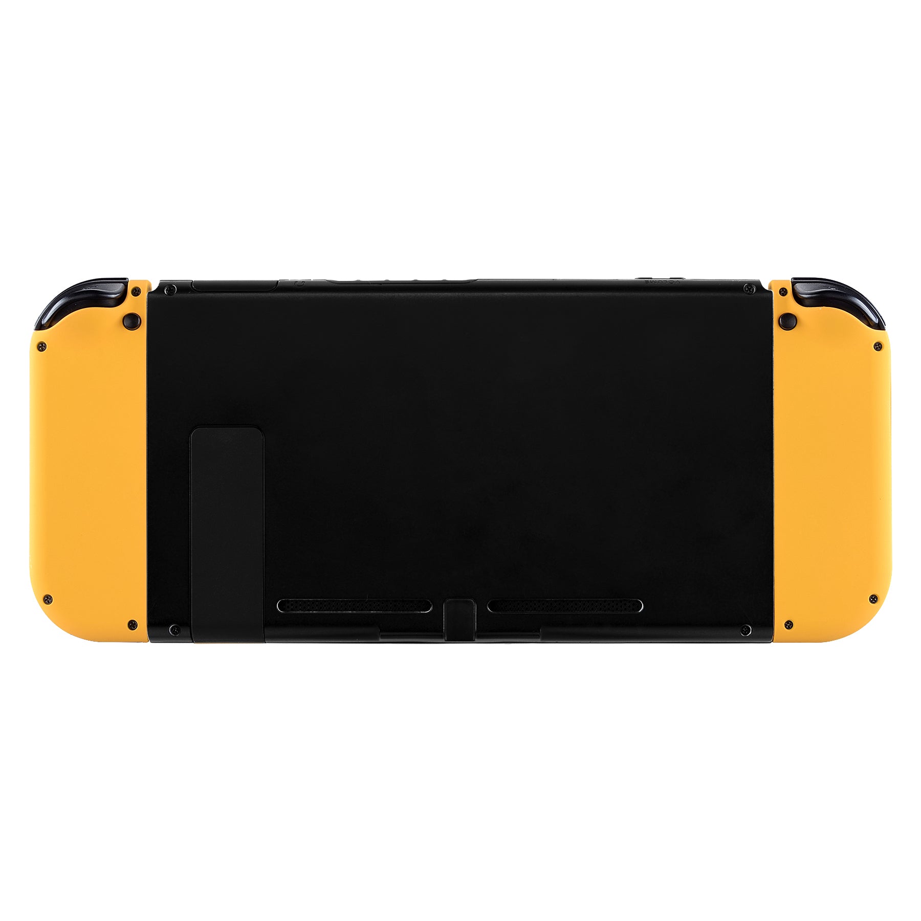 eXtremeRate Retail Soft Touch Caution Yellow Joycon Handheld Controller Housing (D-Pad Version) with Full Set Buttons, DIY Replacement Shell Case for NS Switch JoyCon & OLED JoyCon - Console Shell NOT Included - JZP305