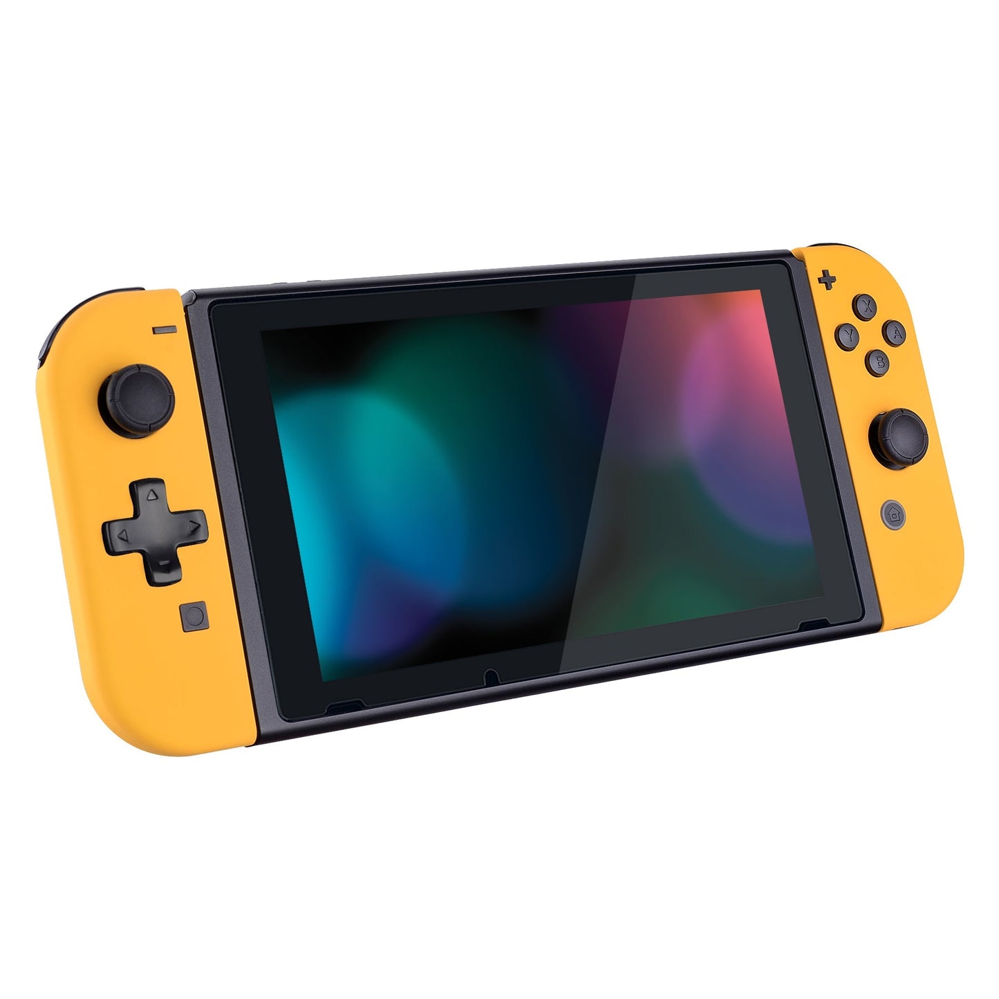 eXtremeRate Retail Soft Touch Caution Yellow Joycon Handheld Controller Housing (D-Pad Version) with Full Set Buttons, DIY Replacement Shell Case for NS Switch JoyCon & OLED JoyCon - Console Shell NOT Included - JZP305