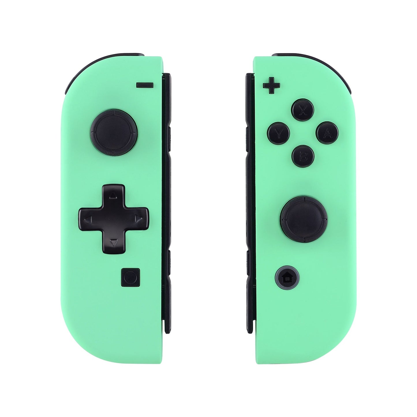 eXtremeRate Retail Soft Touch Mint Green Joycon Handheld Controller Housing (D-Pad Version) with Full Set Buttons, DIY Replacement Shell Case for NS Switch JoyCon & OLED JoyCon - Console Shell NOT Included  - JZP308