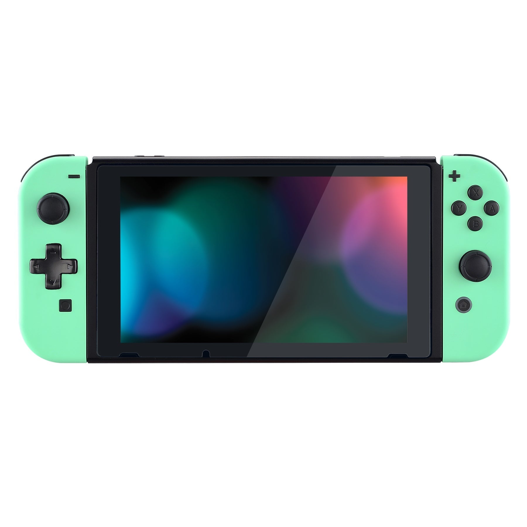 eXtremeRate Retail Soft Touch Mint Green Joycon Handheld Controller Housing (D-Pad Version) with Full Set Buttons, DIY Replacement Shell Case for NS Switch JoyCon & OLED JoyCon - Console Shell NOT Included  - JZP308