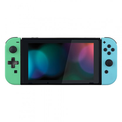 eXtremeRate Retail Joycon Handheld Controller Mint Green & Heaven Blue Housing (D-Pad Version) with Full Set Buttons, DIY Replacement Shell Case for NS Switch JoyCon & OLED JoyCon - Joycon and Console NOT Included - JZP311