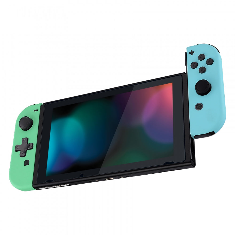 eXtremeRate Retail Joycon Handheld Controller Mint Green & Heaven Blue Housing (D-Pad Version) with Full Set Buttons, DIY Replacement Shell Case for NS Switch JoyCon & OLED JoyCon - Joycon and Console NOT Included - JZP311