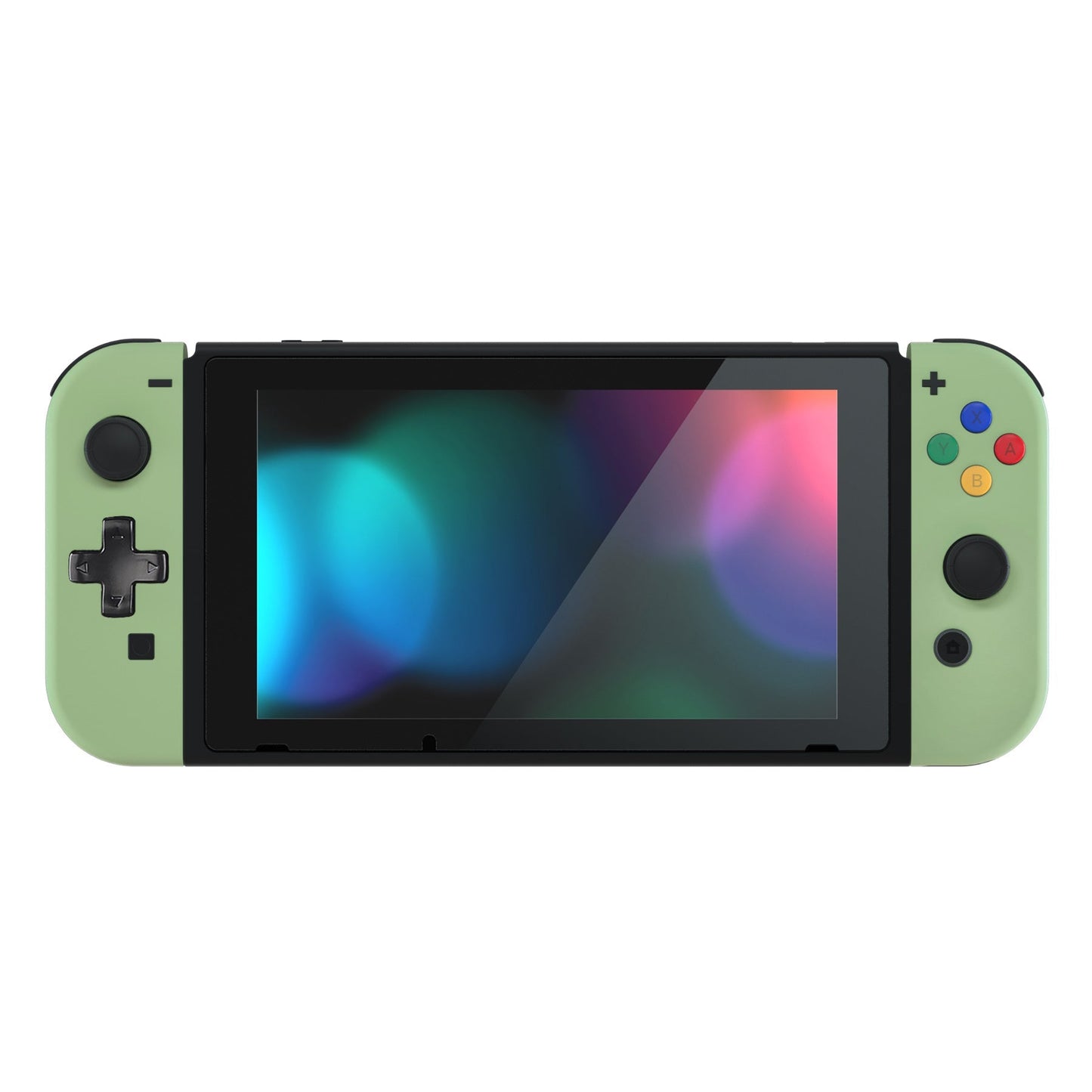 eXtremeRate Retail Matcha Green Joycon Handheld Controller Housing (D-Pad Version) with Full Set Buttons, DIY Replacement Shell Case for NS Switch JoyCon & OLED JoyCon - Console Shell NOT Included - JZP316