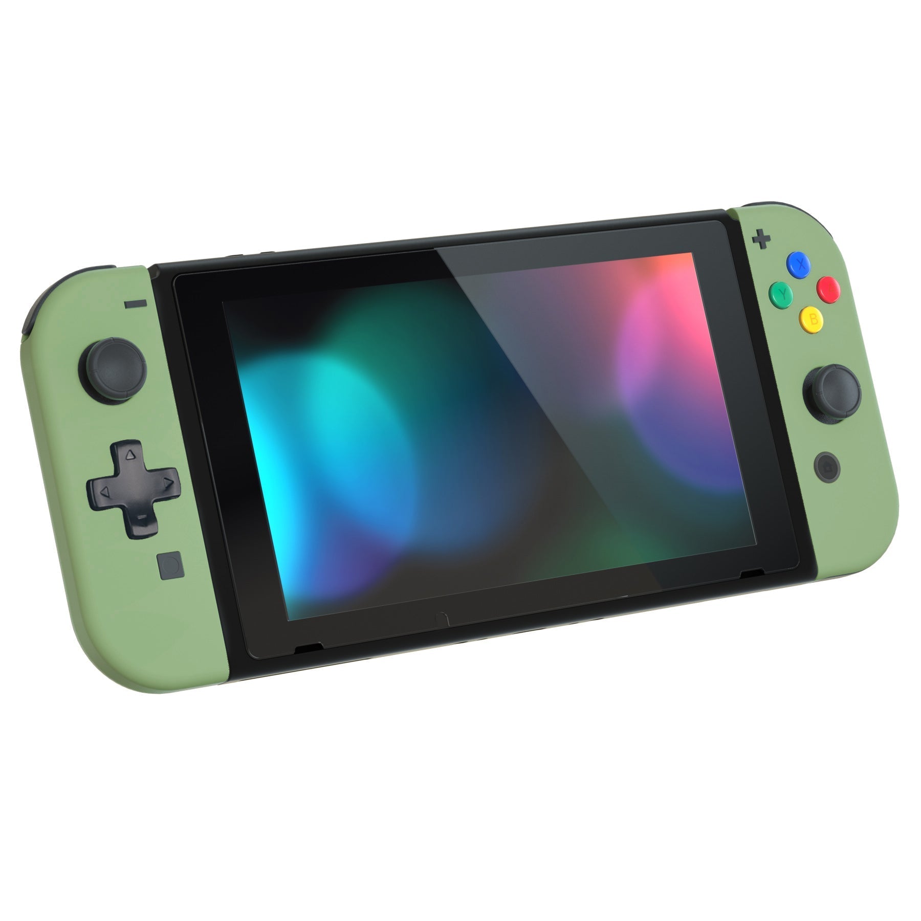 eXtremeRate Retail Matcha Green Joycon Handheld Controller Housing (D-Pad Version) with Full Set Buttons, DIY Replacement Shell Case for NS Switch JoyCon & OLED JoyCon - Console Shell NOT Included - JZP316