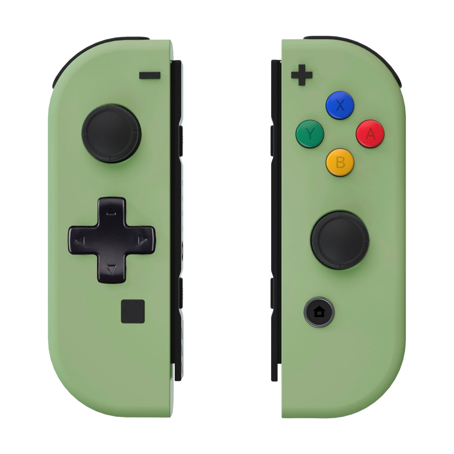 eXtremeRate Retail Matcha Green Joycon Handheld Controller Housing (D-Pad Version) with Full Set Buttons, DIY Replacement Shell Case for NS Switch JoyCon & OLED JoyCon - Console Shell NOT Included - JZP316