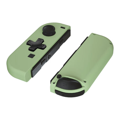 eXtremeRate Retail Matcha Green Joycon Handheld Controller Housing (D-Pad Version) with Full Set Buttons, DIY Replacement Shell Case for NS Switch JoyCon & OLED JoyCon - Console Shell NOT Included - JZP316