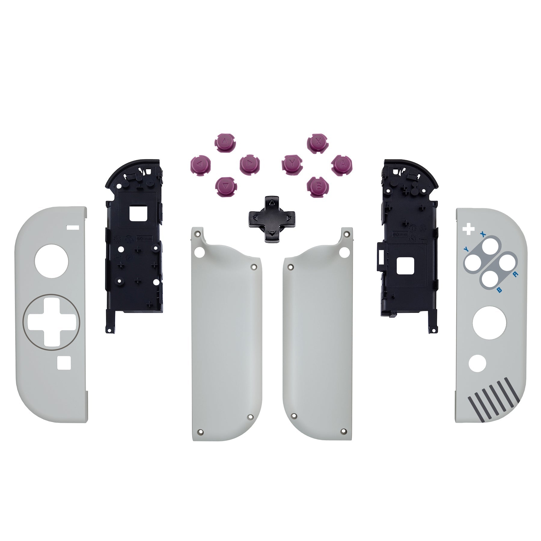 eXtremeRate Retail Classic 1989 GB DMG-01 Joy-con Handheld Controller Housing (D-Pad Version) with D-pad ABXY Buttons, DIY Replacement Shell Case for NS Switch JoyCon & OLED JoyCon - Console Shell NOT Included - JZT107