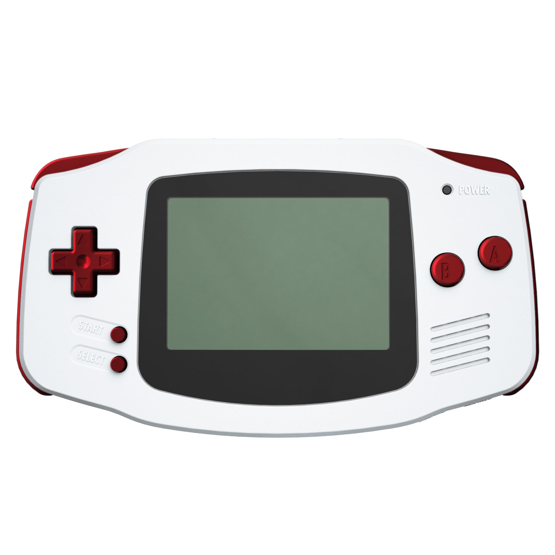 eXtremeRate Retail Scarlet Red GBA Replacement Full Set Buttons for Gameboy Advance - Handheld Game Console NOT Included - KAG2003