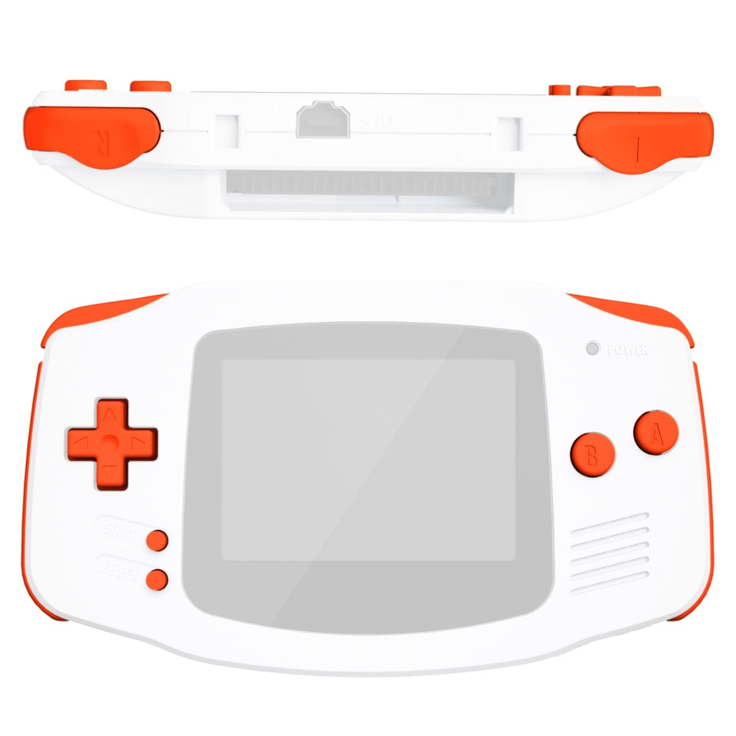 eXtremeRate Retail Orange GBA Replacement Full Set Buttons for Gameboy Advance - Handheld Game Console NOT Included - KAG2004