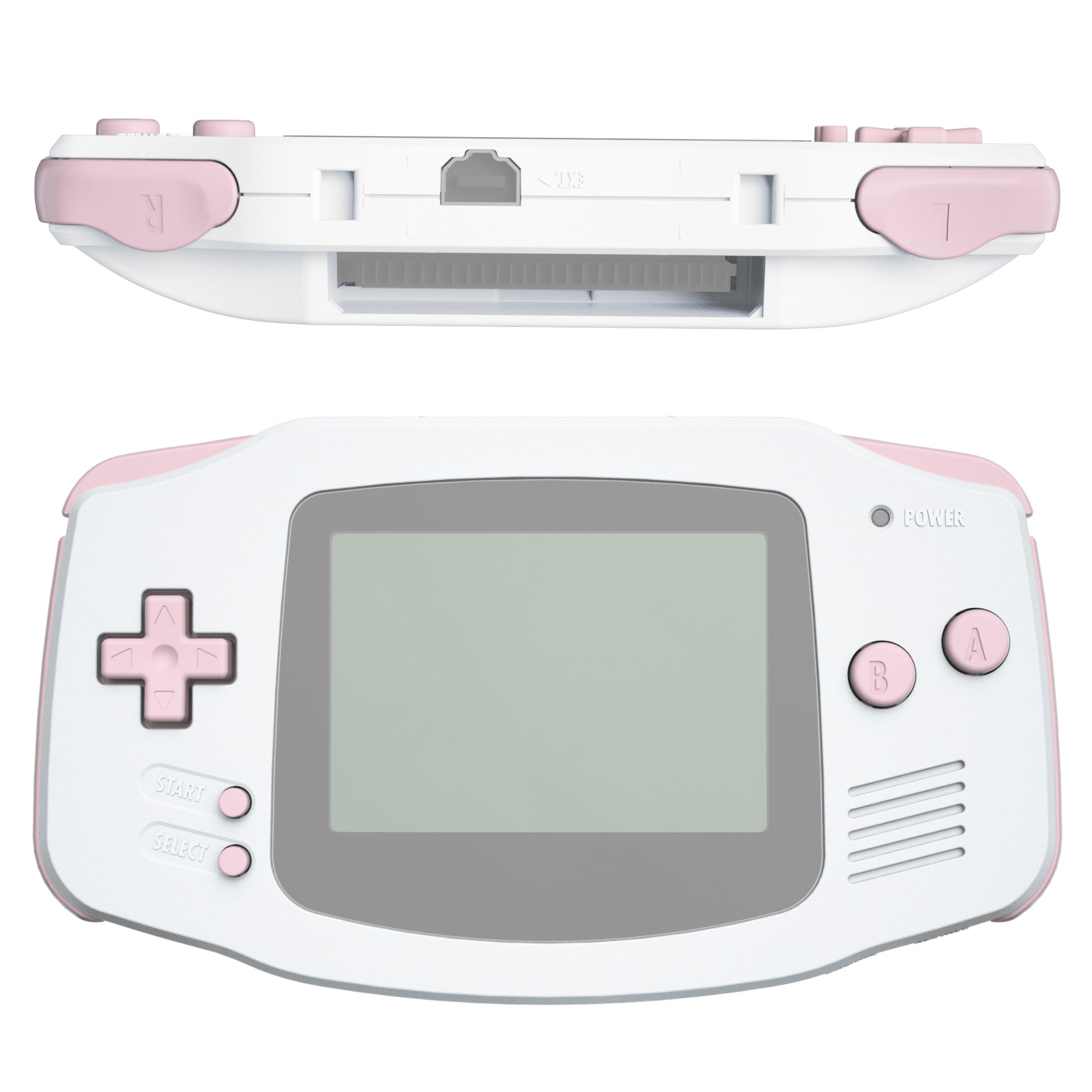 eXtremeRate Retail Cherry Blossoms Pink GBA Replacement Full Set Buttons for Gameboy Advance - Handheld Game Console NOT Included - KAG2012