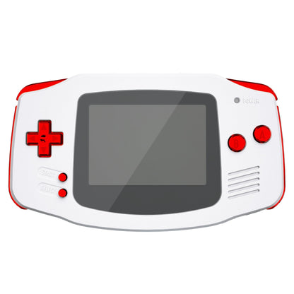 eXtremeRate Retail Chrome Red GBA Replacement Full Set Buttons for Gameboy Advance - Handheld Game Console NOT Included - KAG3003