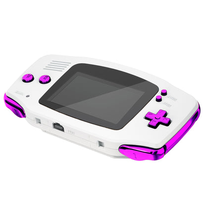 eXtremeRate Retail Chrome Purple GBA Replacement Full Set Buttons for Gameboy Advance - Handheld Game Console NOT Included - KAG3005