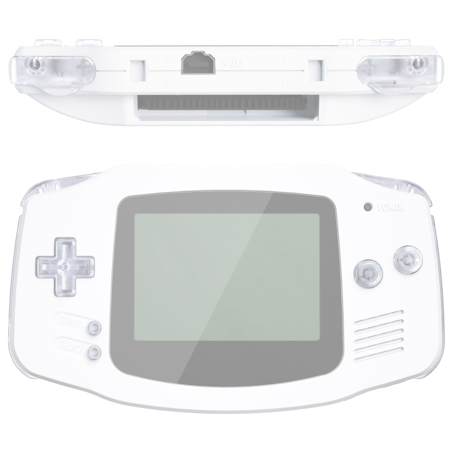 eXtremeRate Retail Clear GBA Replacement Full Set Buttons for Gameboy Advance - Handheld Game Console NOT Included - KAG4001