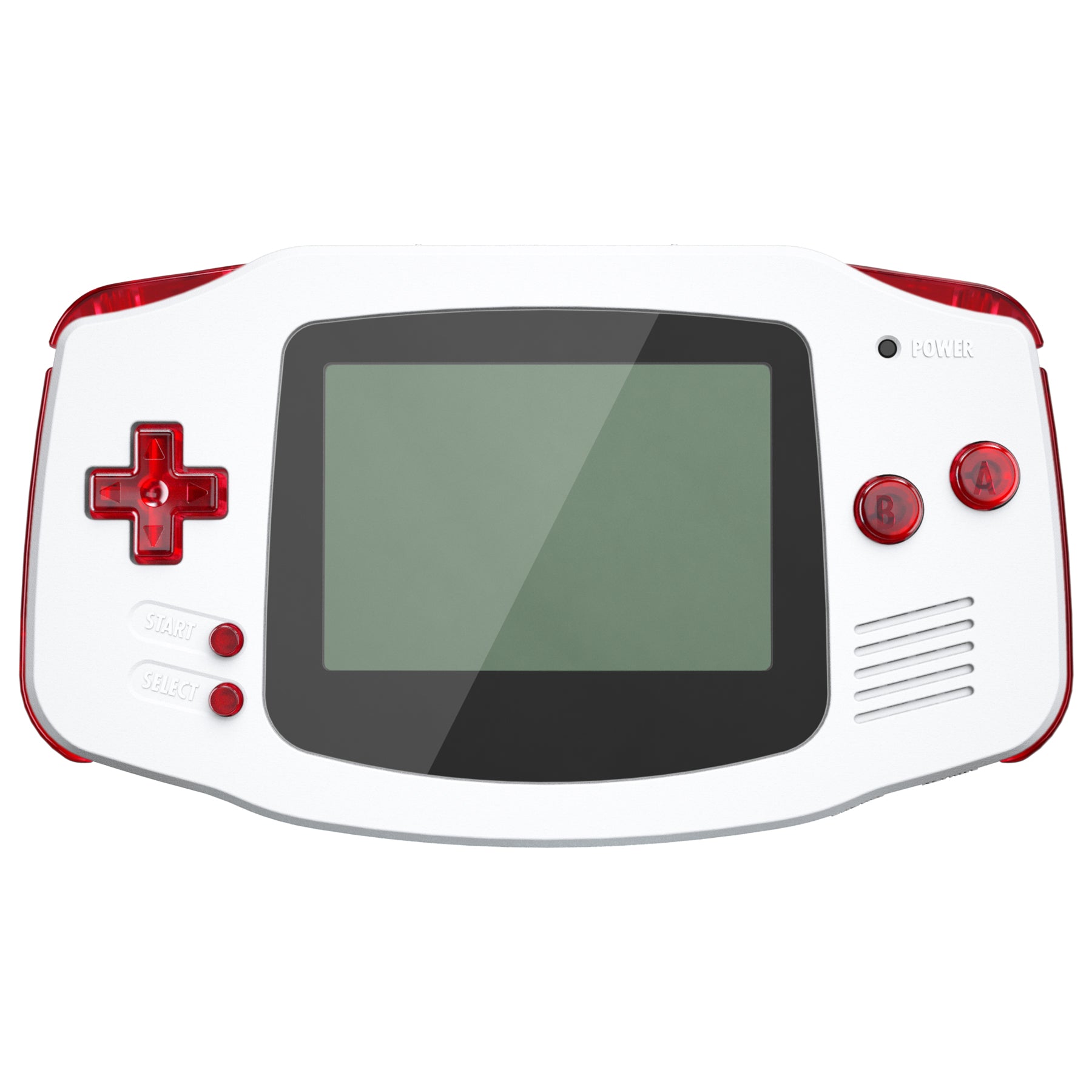 eXtremeRate Retail Clear Red GBA Replacement Full Set Buttons for Gameboy Advance - Handheld Game Console NOT Included - KAG4002