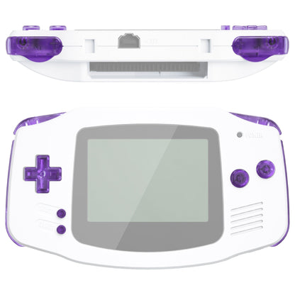 eXtremeRate Retail Clear Atomic Purple GBA Replacement Full Set Buttons for Gameboy Advance - Handheld Game Console NOT Included - KAG4005