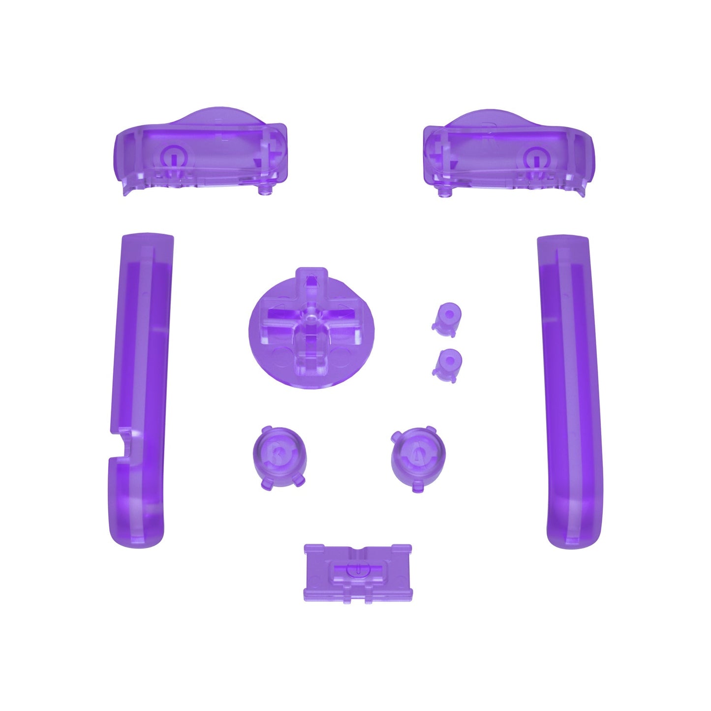 eXtremeRate Retail Clear Atomic Purple GBA Replacement Full Set Buttons for Gameboy Advance - Handheld Game Console NOT Included - KAG4005