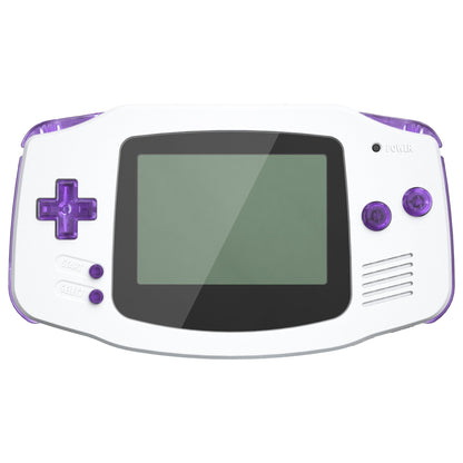 eXtremeRate Retail Clear Atomic Purple GBA Replacement Full Set Buttons for Gameboy Advance - Handheld Game Console NOT Included - KAG4005