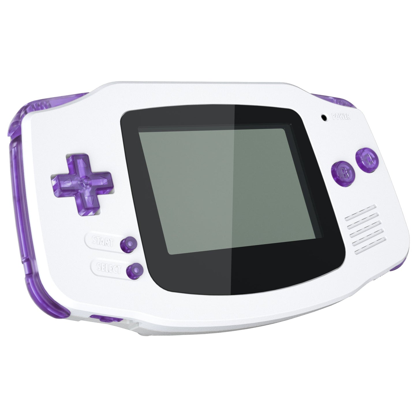 eXtremeRate Retail Clear Atomic Purple GBA Replacement Full Set Buttons for Gameboy Advance - Handheld Game Console NOT Included - KAG4005