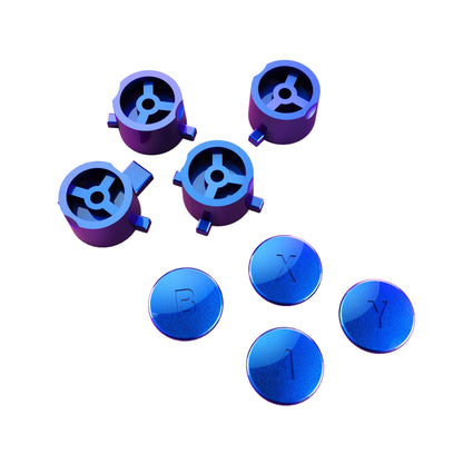 eXtremeRate Retail Chameleon Purple Blue Interchangeable ABXY Buttons for Nintendo Switch Pro Controller, DIY Swappable Replacement ABXY for NS Pro Controller- Controller NOT Included - KRH601