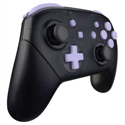 eXtremeRate Retail Light Violet Repair ABXY D-pad ZR ZL L R Keys for Nintendo Switch Pro Controller, DIY Replacement Full Set Buttons with Tools for Nintendo Switch Pro - Controller NOT Included - KRP310