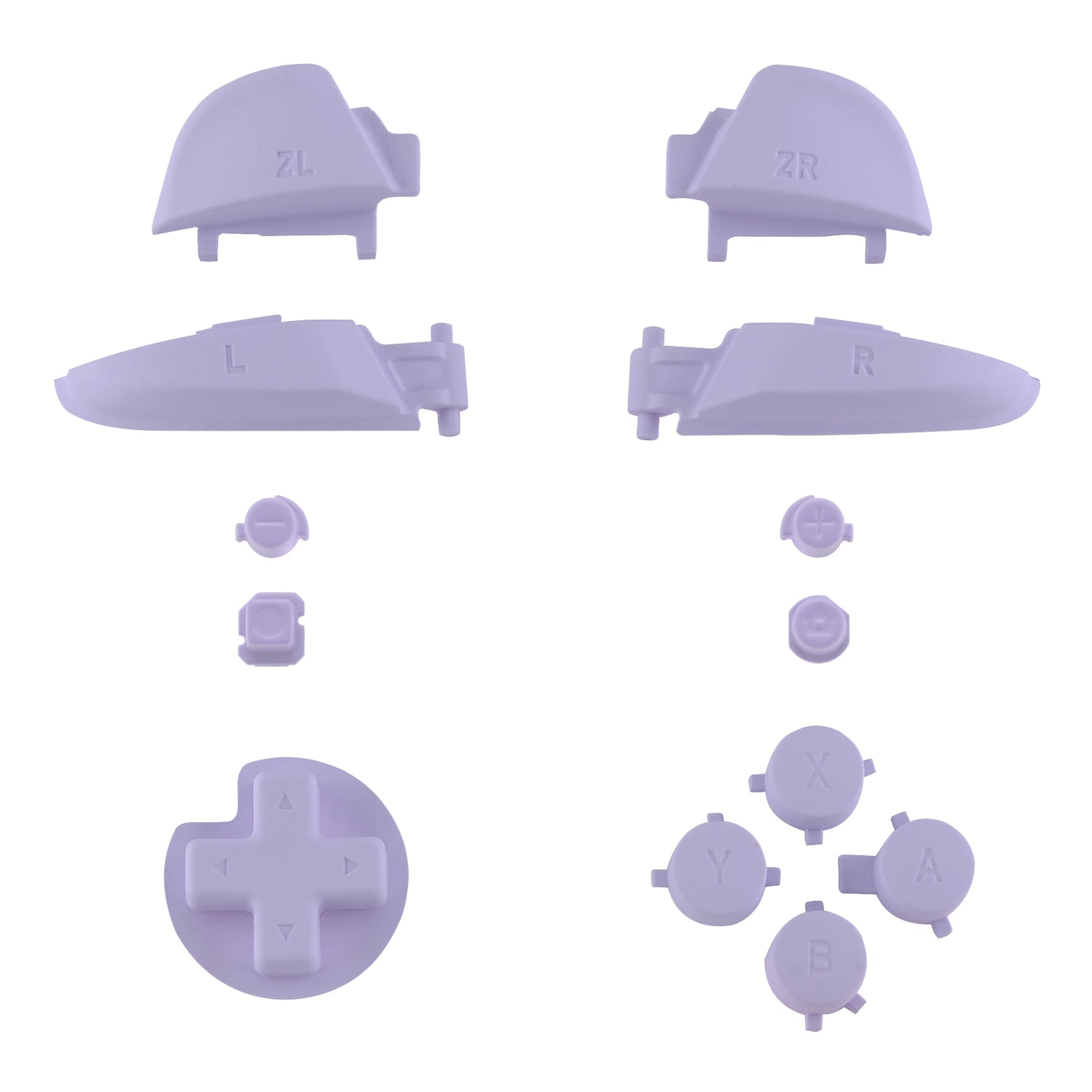 eXtremeRate Retail Light Violet Repair ABXY D-pad ZR ZL L R Keys for Nintendo Switch Pro Controller, DIY Replacement Full Set Buttons with Tools for Nintendo Switch Pro - Controller NOT Included - KRP310