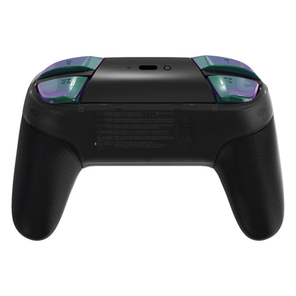 eXtremeRate Retail Green Purple Chameleon Repair ABXY D-pad ZR ZL L R Keys for Nintendo Switch Pro Controller, DIY Replacement Full Set Buttons with Tools for Nintendo Switch Pro - Controller NOT Included - KRP311