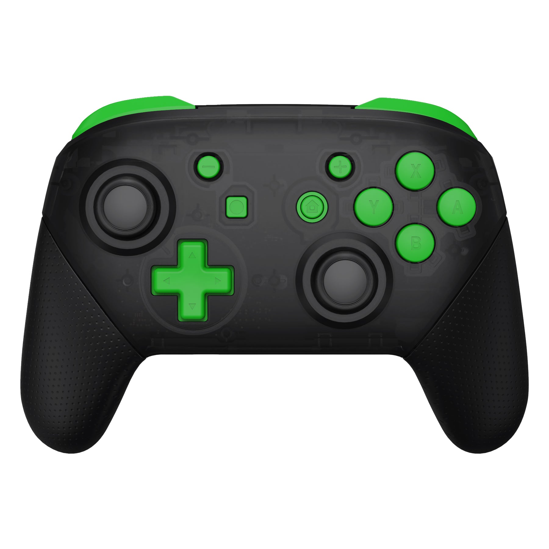 eXtremeRate Retail Green Repair ABXY D-pad ZR ZL L R Keys for NS Switch Pro Controller, DIY Replacement Full Set Buttons with Tools for NS Switch Pro - Controller NOT Included - KRP317