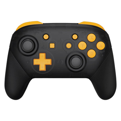 eXtremeRate Retail Caution Yellow Repair ABXY D-pad ZR ZL L R Keys for NS Switch Pro Controller, DIY Replacement Full Set Buttons with Tools for NS Switch Pro - Controller NOT Included - KRP318