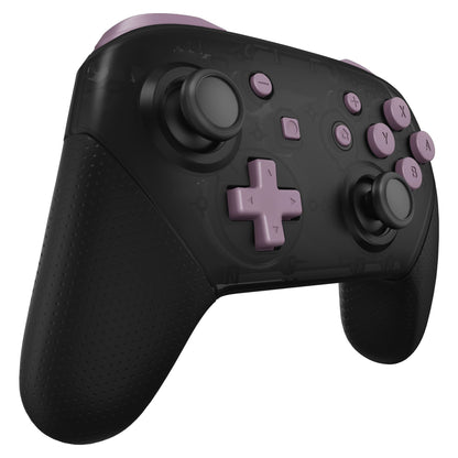 eXtremeRate Retail Dark Grayish Violet Repair ABXY D-pad ZR ZL L R Keys for NS Switch Pro Controller, DIY Replacement Full Set Buttons with Tools for NS Switch Pro - Controller NOT Included - KRP328